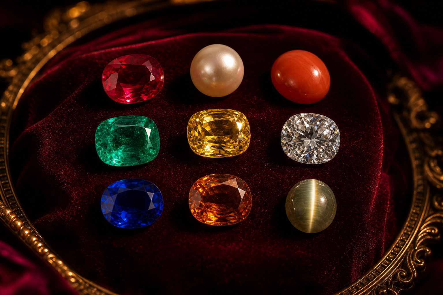 Navratna gemstones and Rudraksha